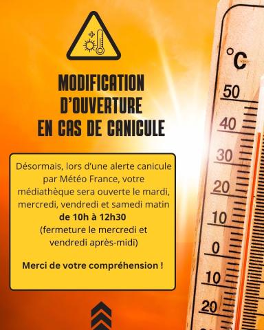 Modif horaires alerte canicule