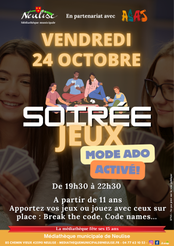 Soirée jeux spéciale ados